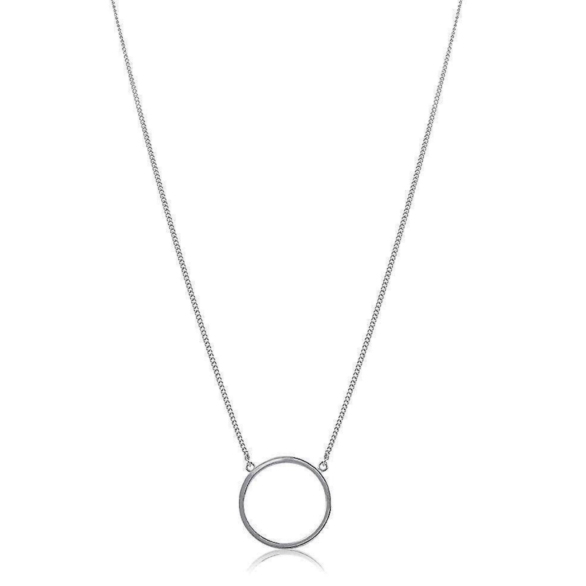 Hollow on sale circle necklace