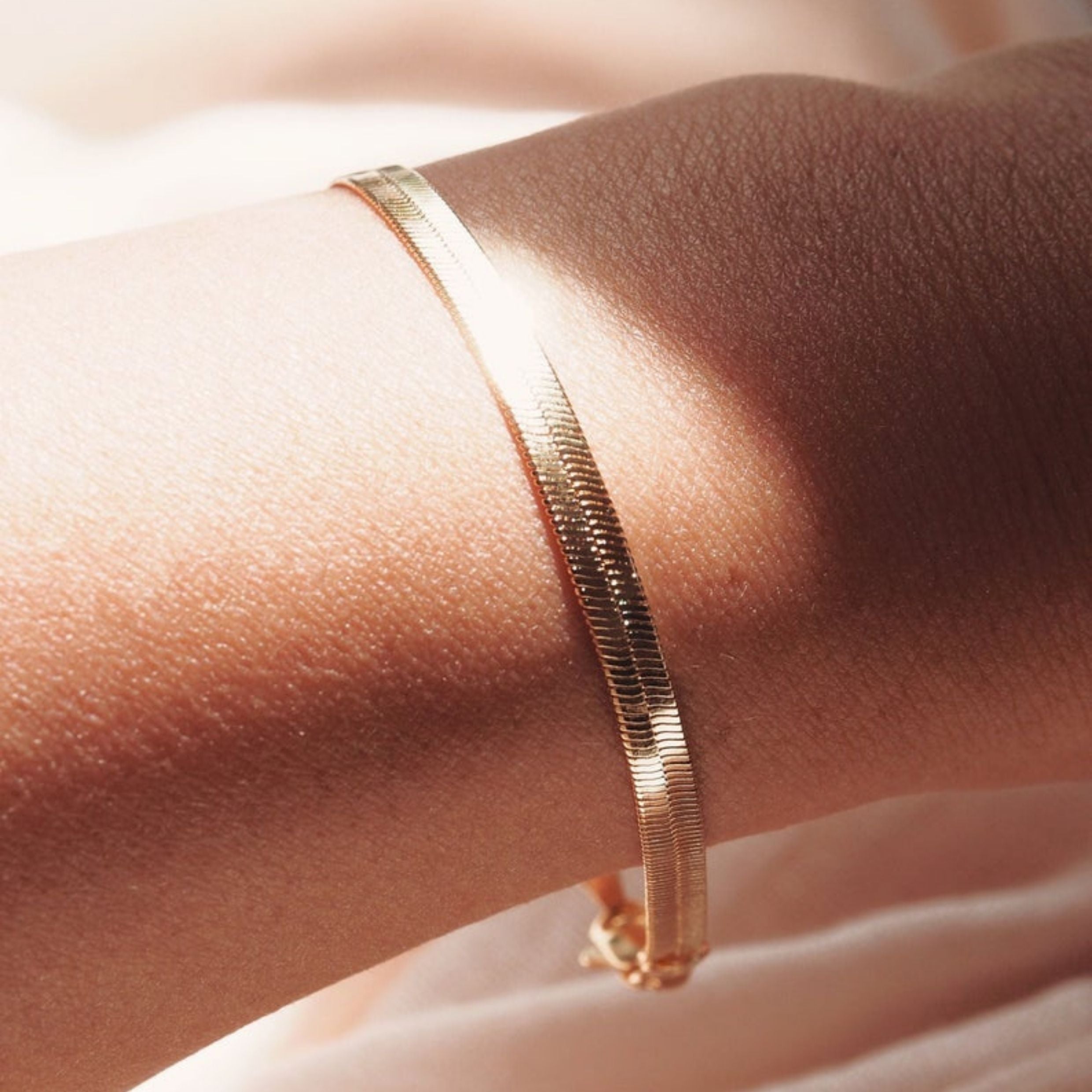 Rose gold deals herringbone bracelet